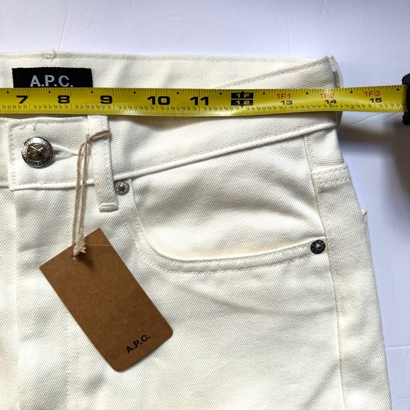 NWT L’Etiquette Le Jean A.P.C. | Size 27 |Rue Madame Paris | White Cream - Picture 7 of 11